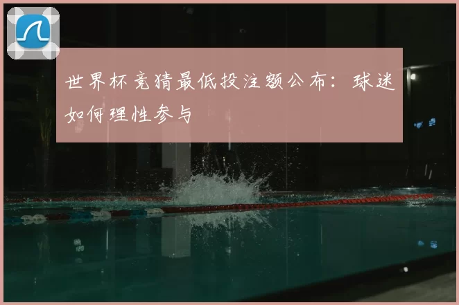 世界杯竞猜最低投注额公布:球迷如何理性参与