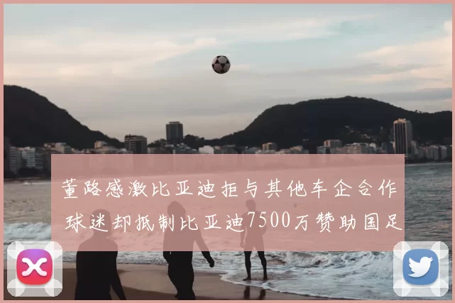 董路感激比亚迪拒与其他车企合作 球迷却抵制比亚迪7500万赞助国足